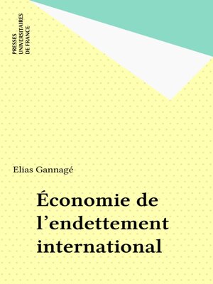 cover image of Économie de l'endettement international